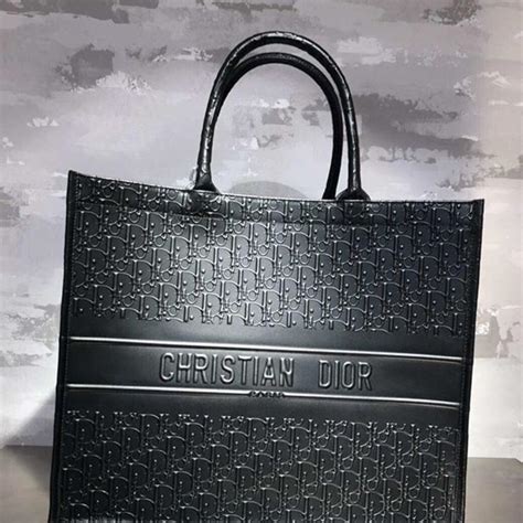 christian dior all black bag